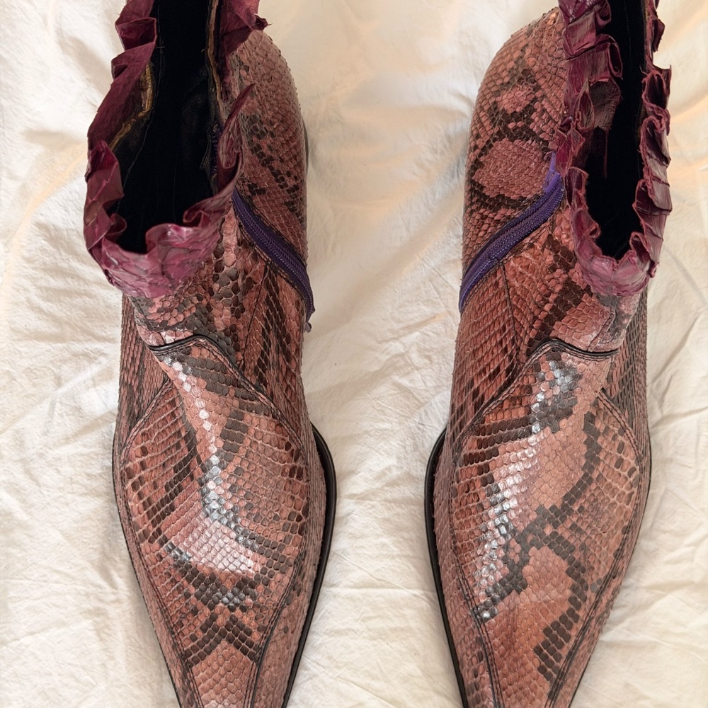 Vintage Prada Python Booties, Size EU40 - Picture 3 of 4